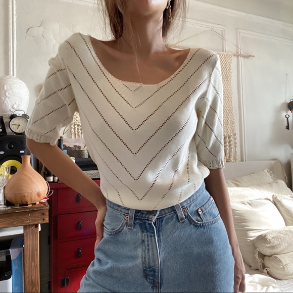 J Crew Ivory Knitted Sweater Size S - Picture 2 of 10